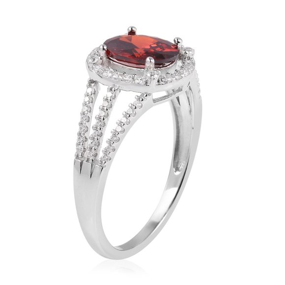 Lab Created Diamond Halo Ring (Size 7) - Picture 2 of 4